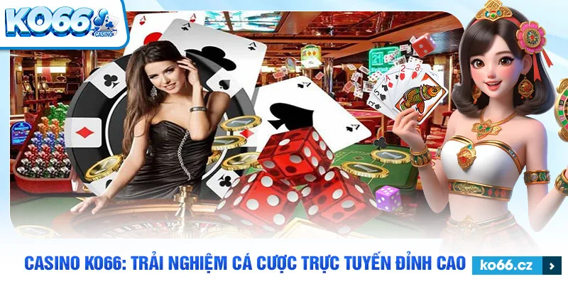 Giao diện trang chủ Casino KO66 với các trò chơi đa dạng và hấp dẫn